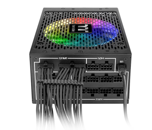 THERMALTAKE toughpower DPS G RGB 1250W Modular (80+ Titanium, 8xPEG, 135mm) PS-TPI-1250DPCTEU-T - 403840 - zdjęcie 4